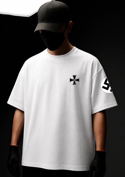 THE LAST SALUTE WHITE OVERSIZED TSHIRT