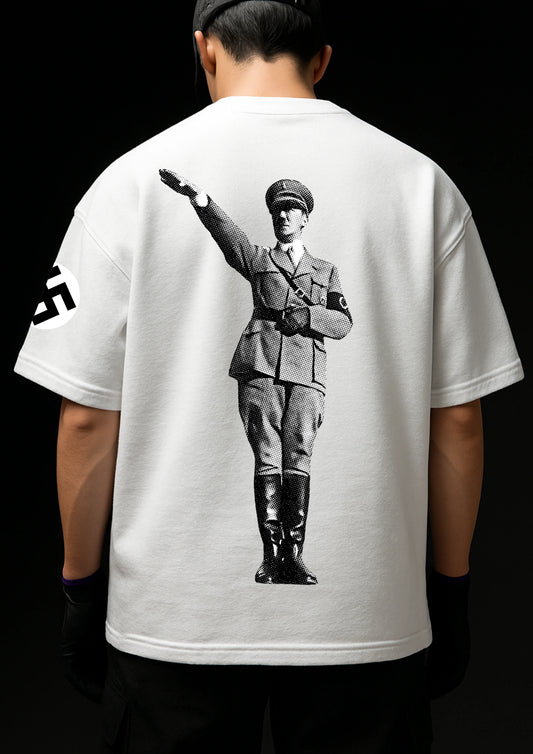 THE LAST SALUTE WHITE OVERSIZED TSHIRT