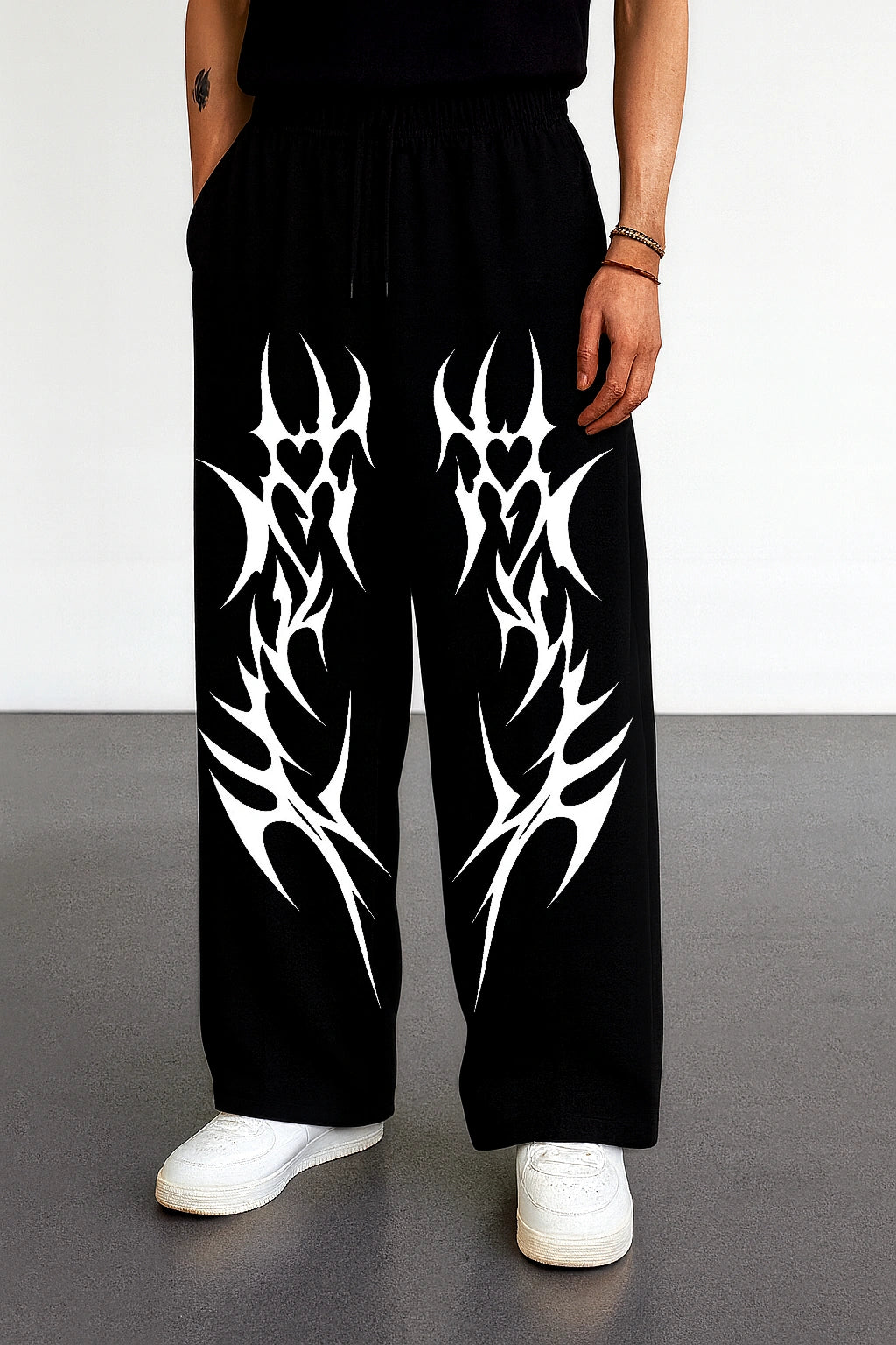 FANGS BLACK BAGGY PANTS