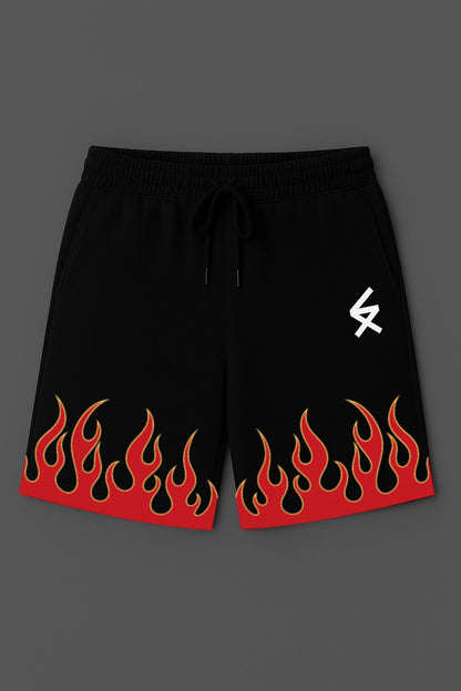 FLARE UNISEX BLACK SHORTS