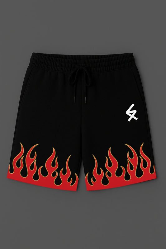 FLARE UNISEX BLACK SHORTS