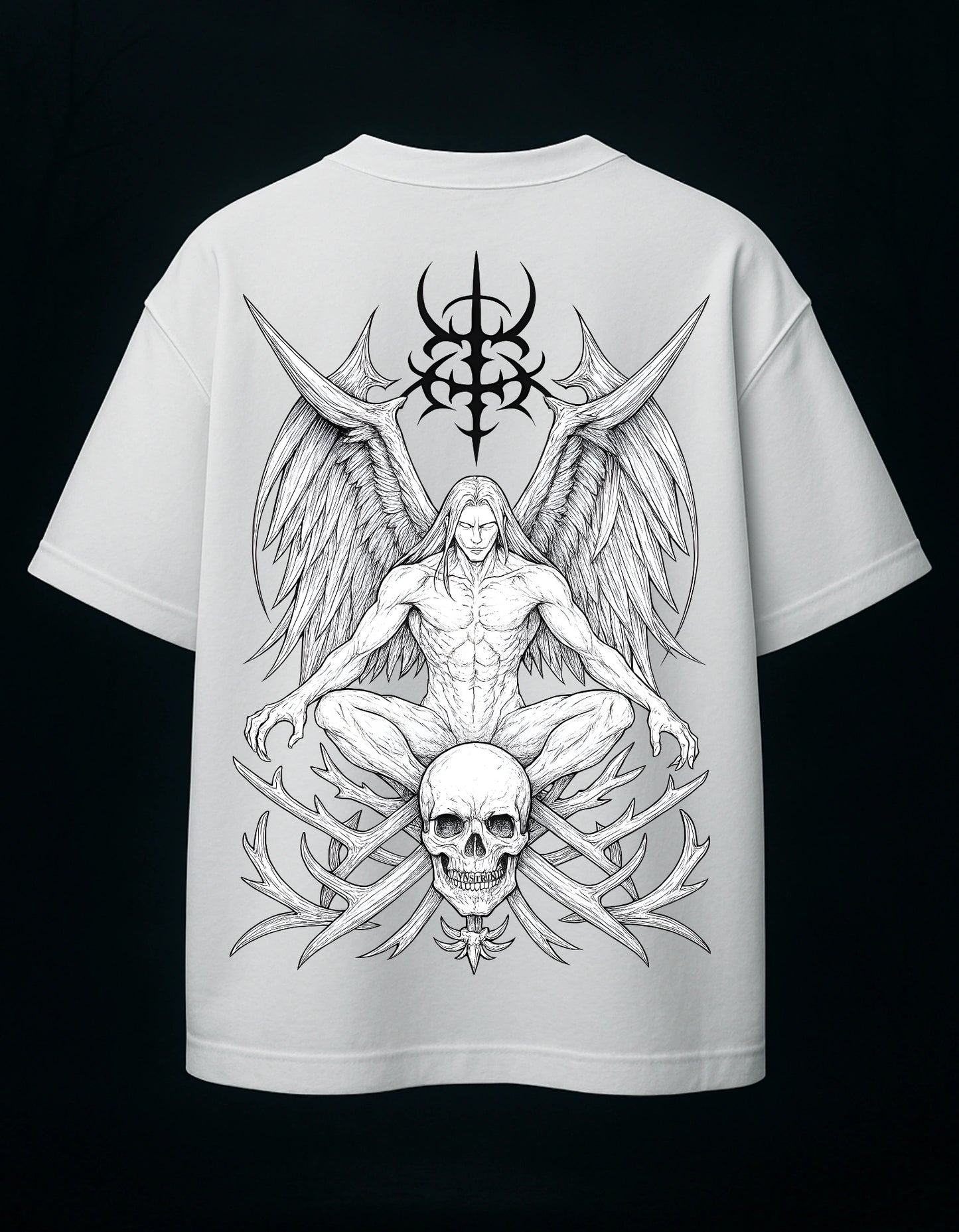 FALLEN CROWN WHITE OVERSIZED TSHIRT