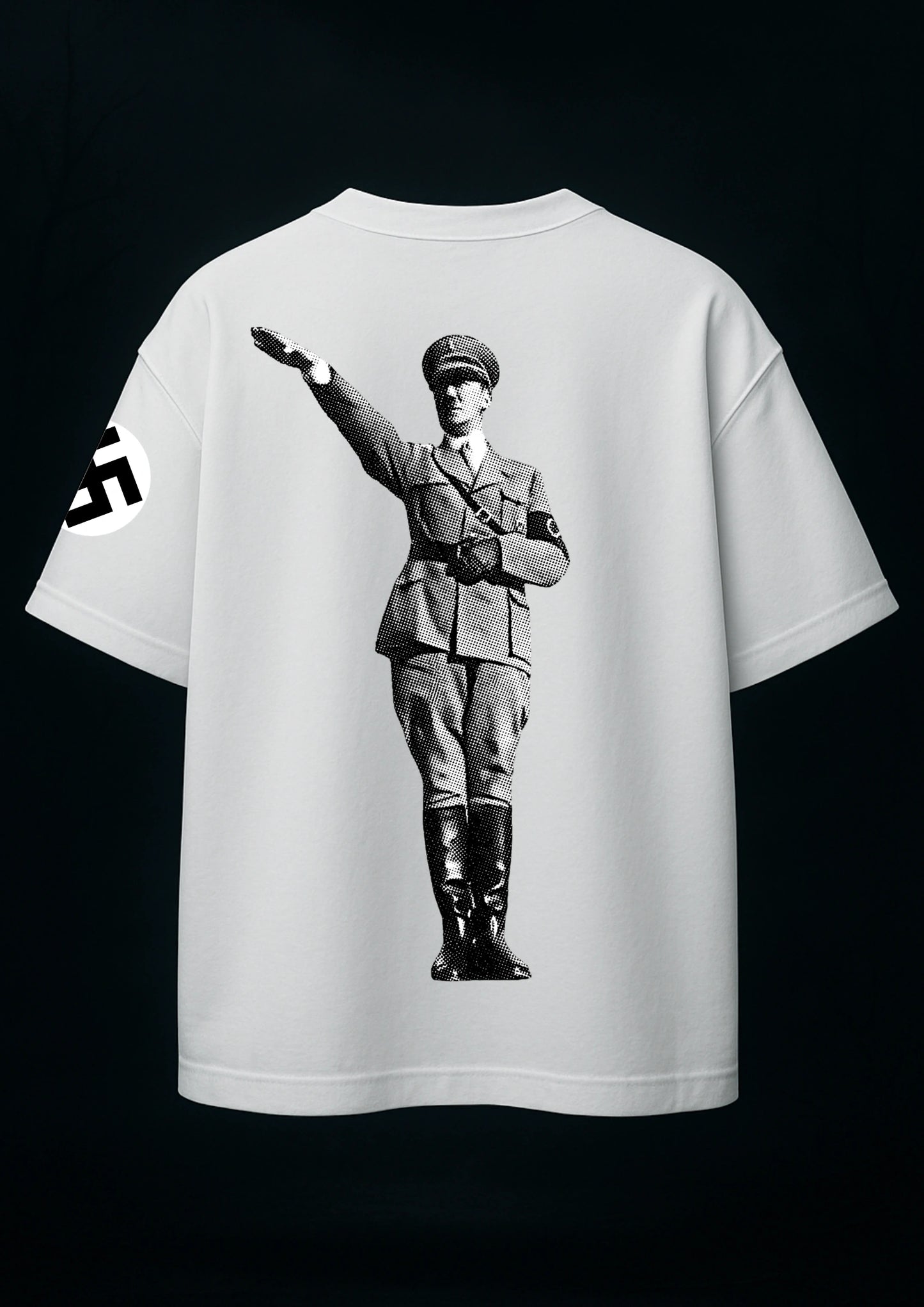 THE LAST SALUTE WHITE OVERSIZED TSHIRT