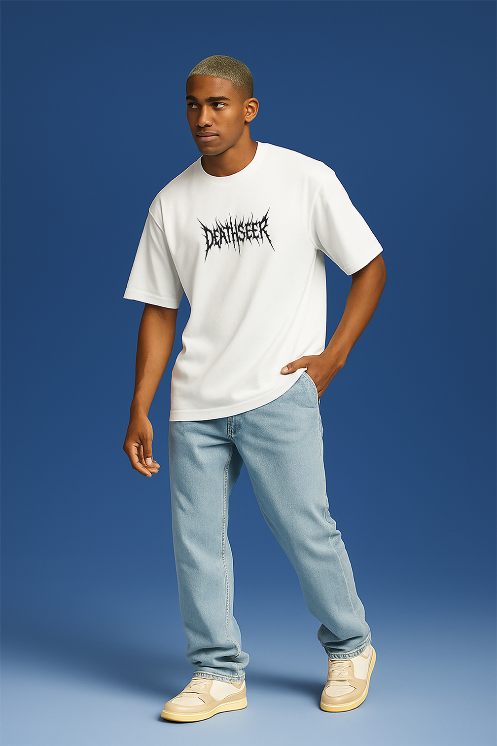 DEATHSEER OVERSIZED TSHIRT - WHITE